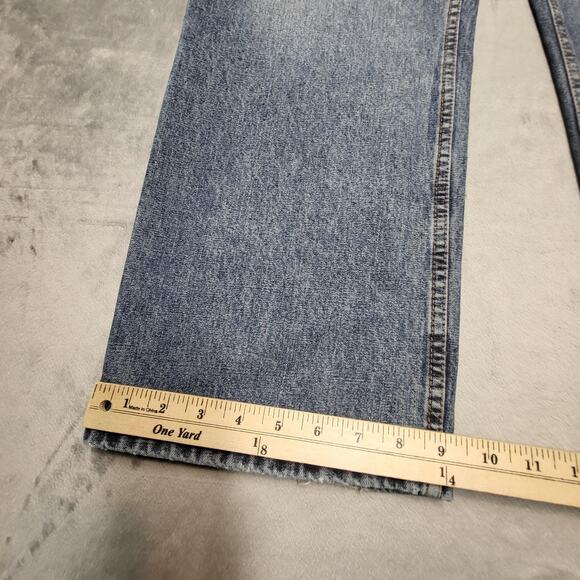 Eddie Bauer Jeans Mens 40x32 Blue Loose Fit Tall Denim Straight Leg Classic - Picture 6 of 10